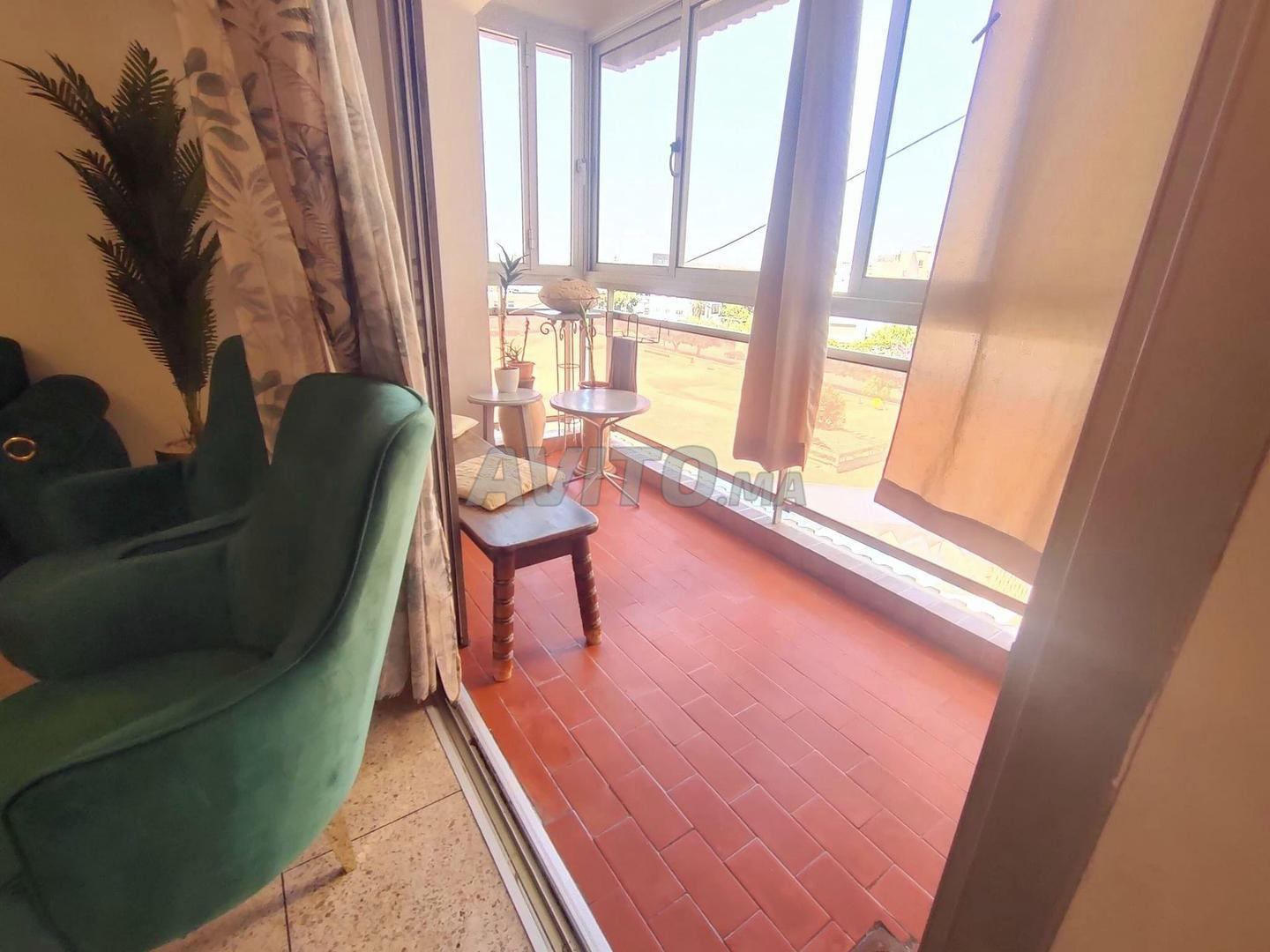 Appartement terrasse meublé 140m Maarif Romandie