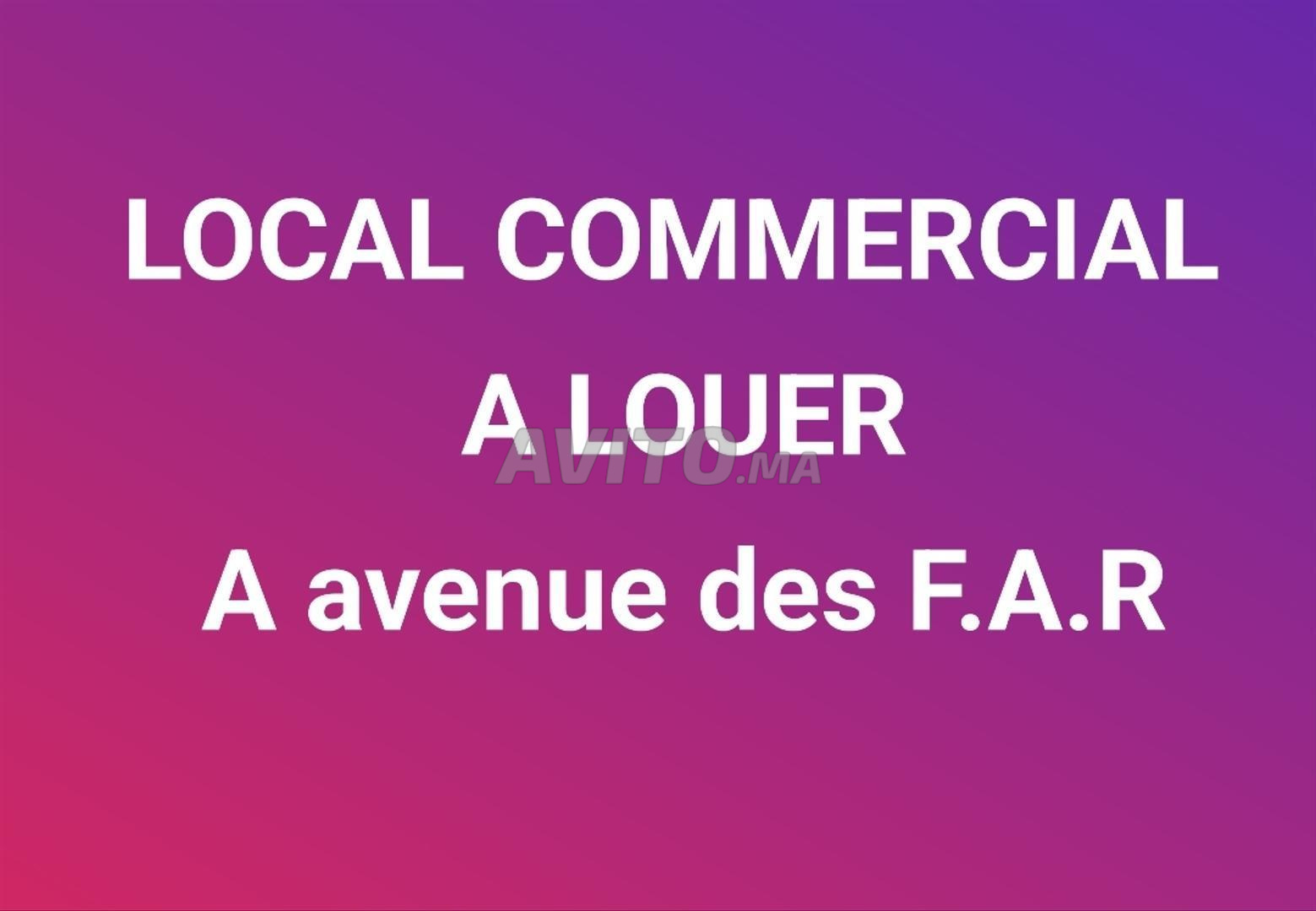 Local commercial à Avenue l'Armée Royale