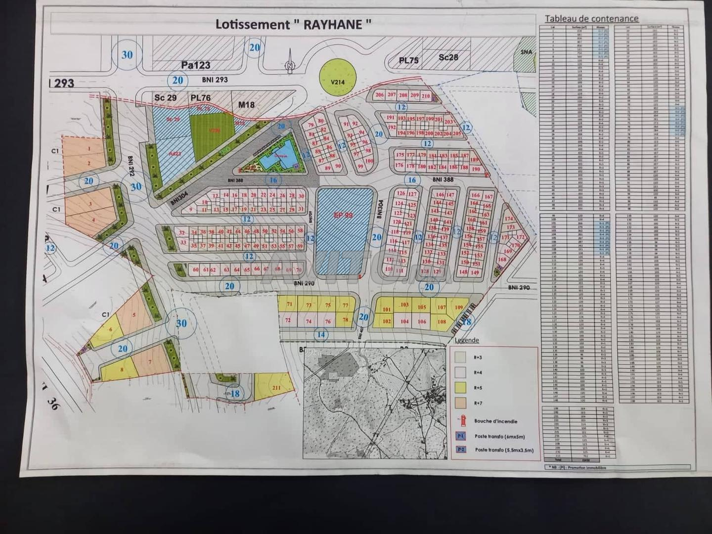 Terrain de 100 m2 à vendre dans le lot ALRAYHANE
