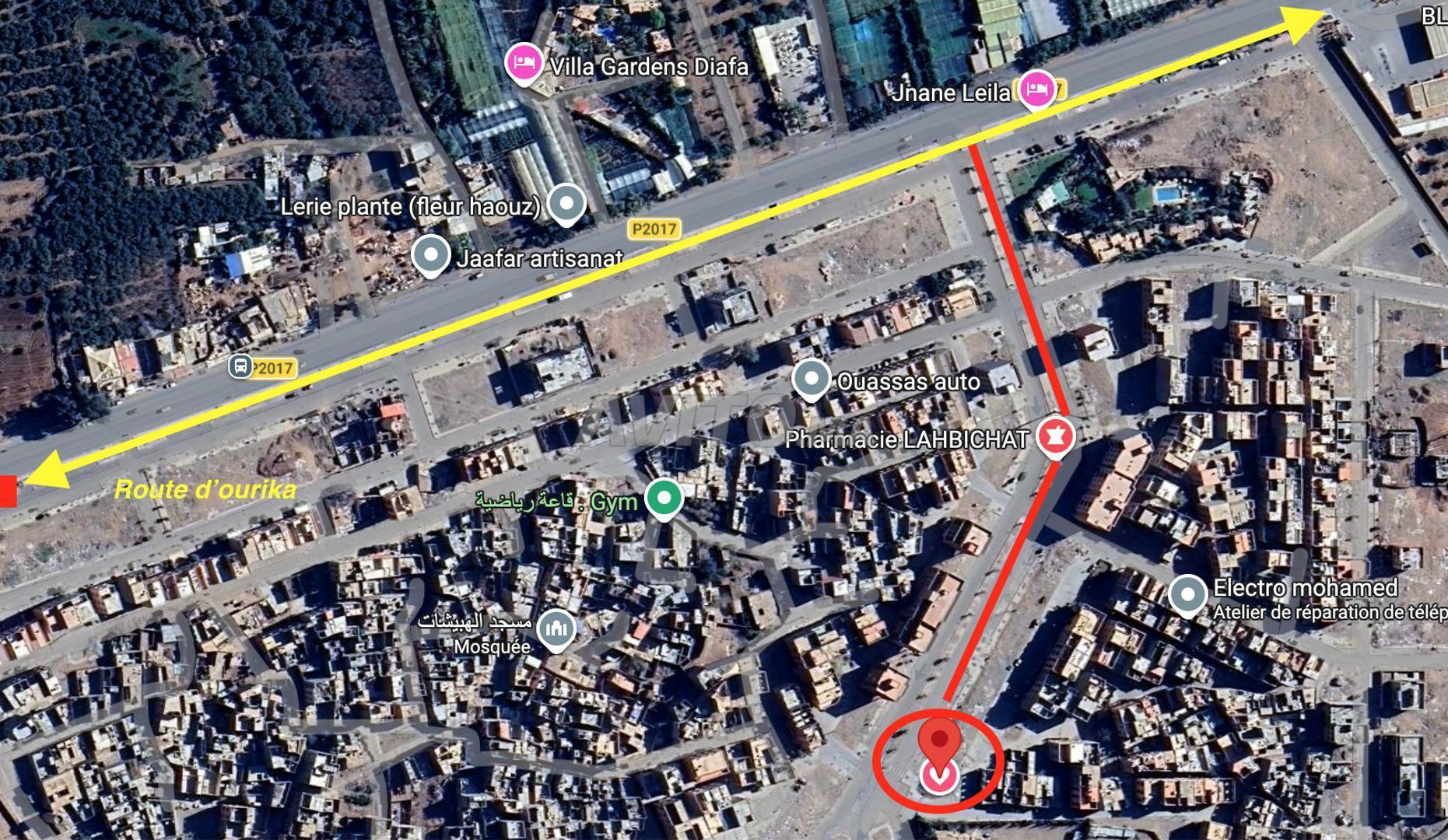 Terrain commercial titré R3 160m² Marrakech