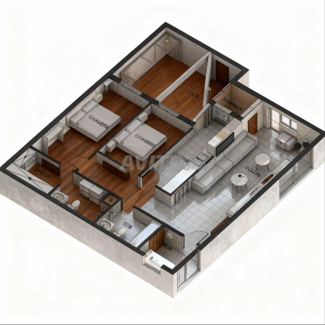 Appartement à vendre 70 m² à Kénitra