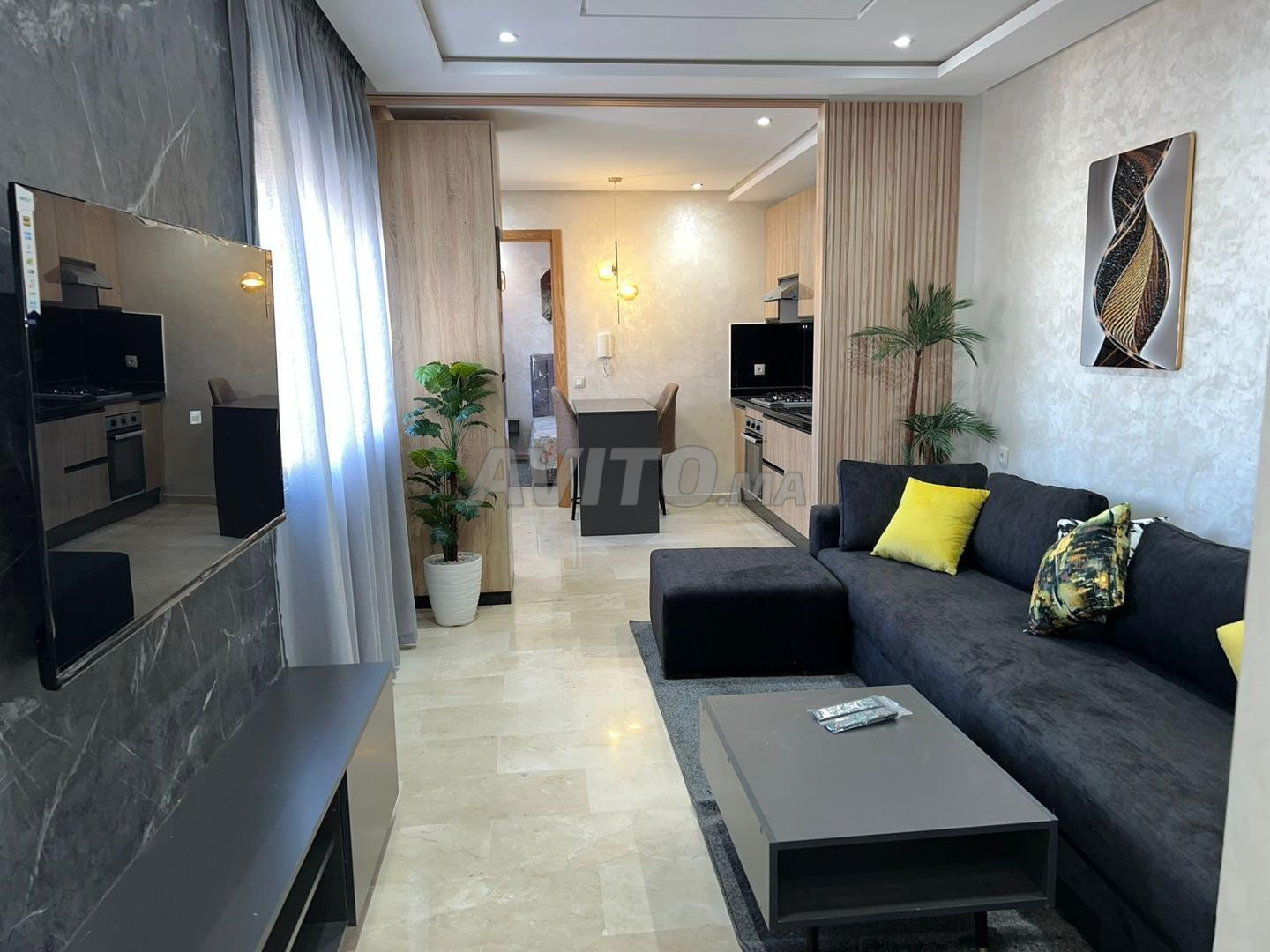 Studio neuf meublé à louer 50 m² à Casa Laimoune