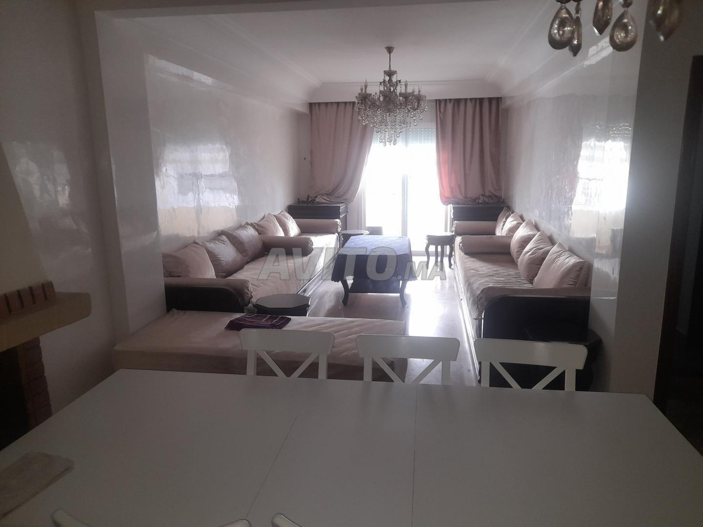 Appartement meublé 3ch salon 140m2 à louer rue d'agadir