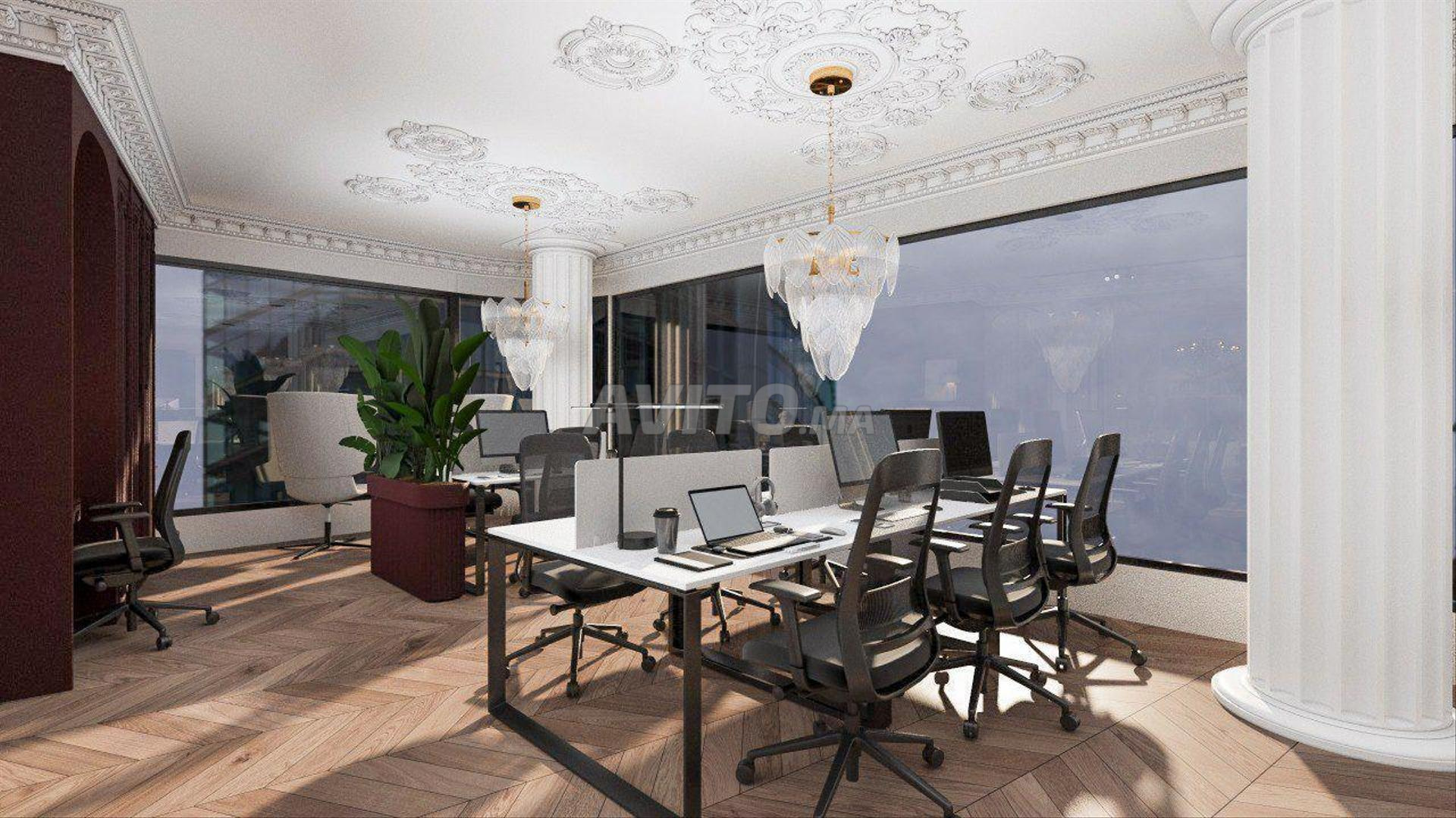 Luxueux bureau meublé style art déco, CFC