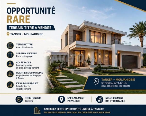 Opportunité rare Terrain titré à vendre Moujahidin