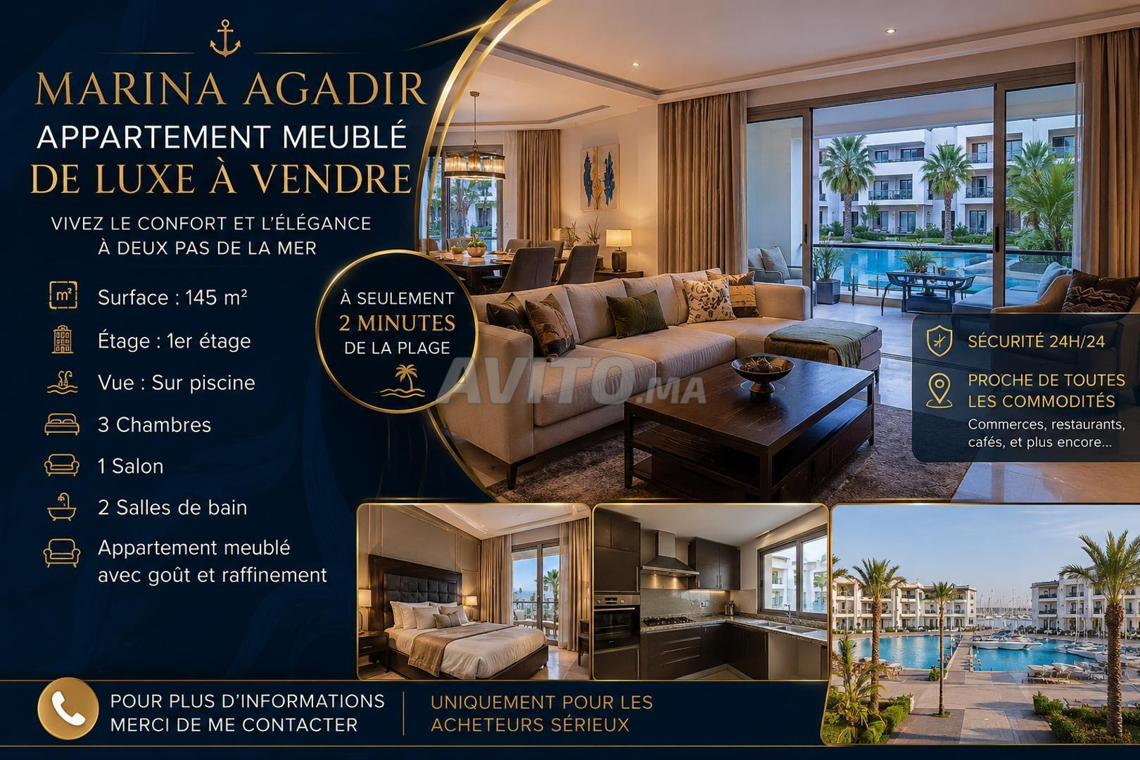 Appartement de Luxe à vendre à Marina Agadir