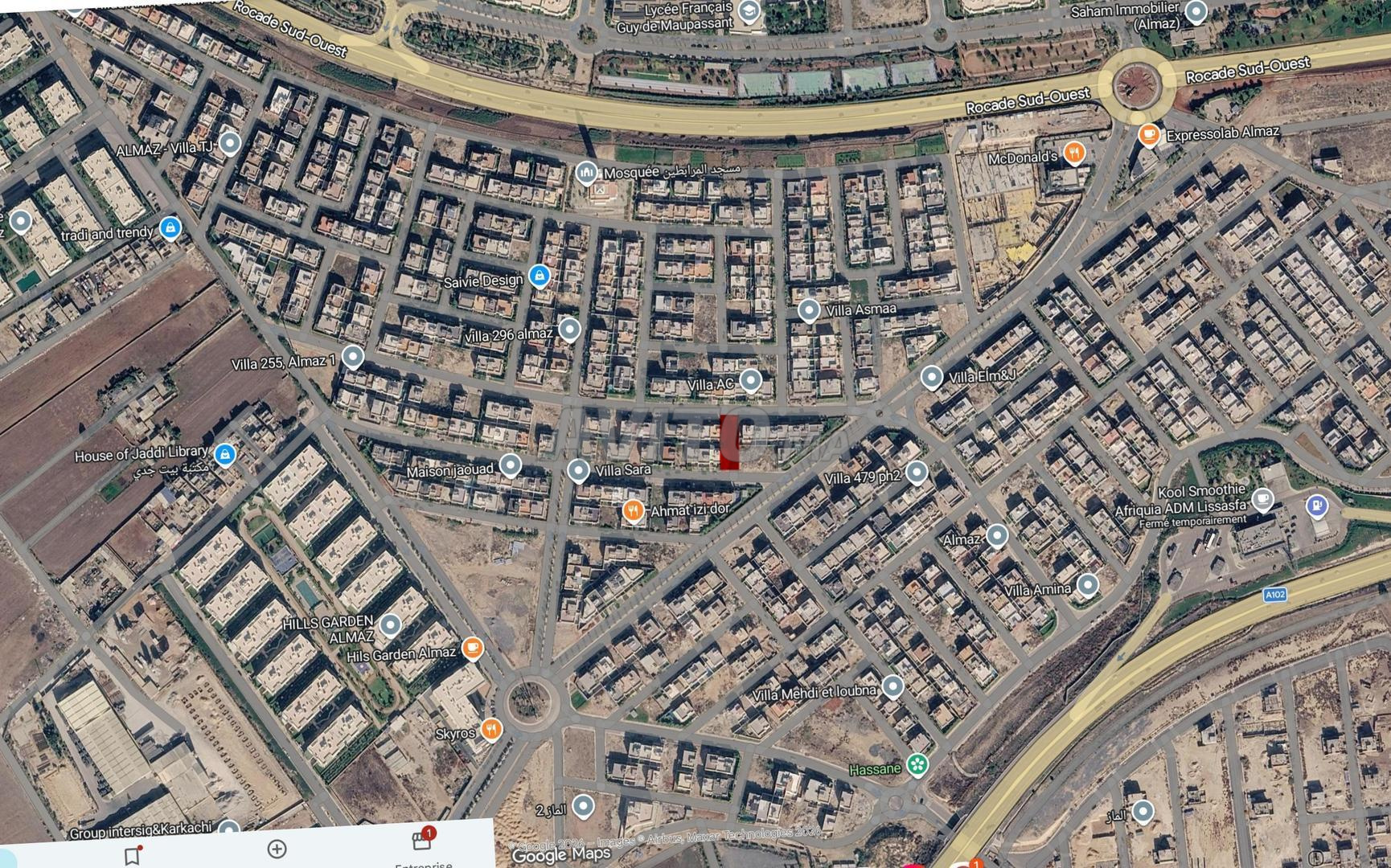 2 LOTS DE TERRAIN POUR VILLA À VENDRE ALMAZ TRANCHE 1