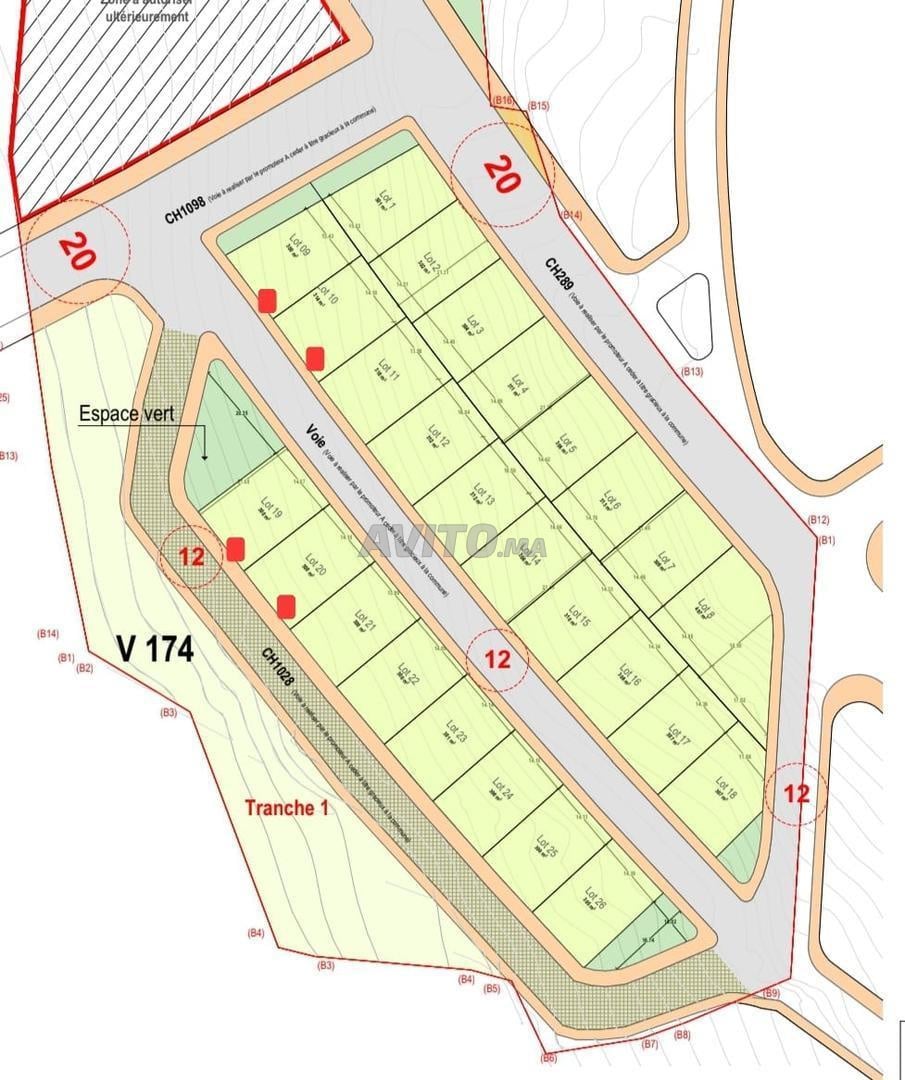 Terrain 70 m2 titré à vendre à lot nor mghora rue 12 R2