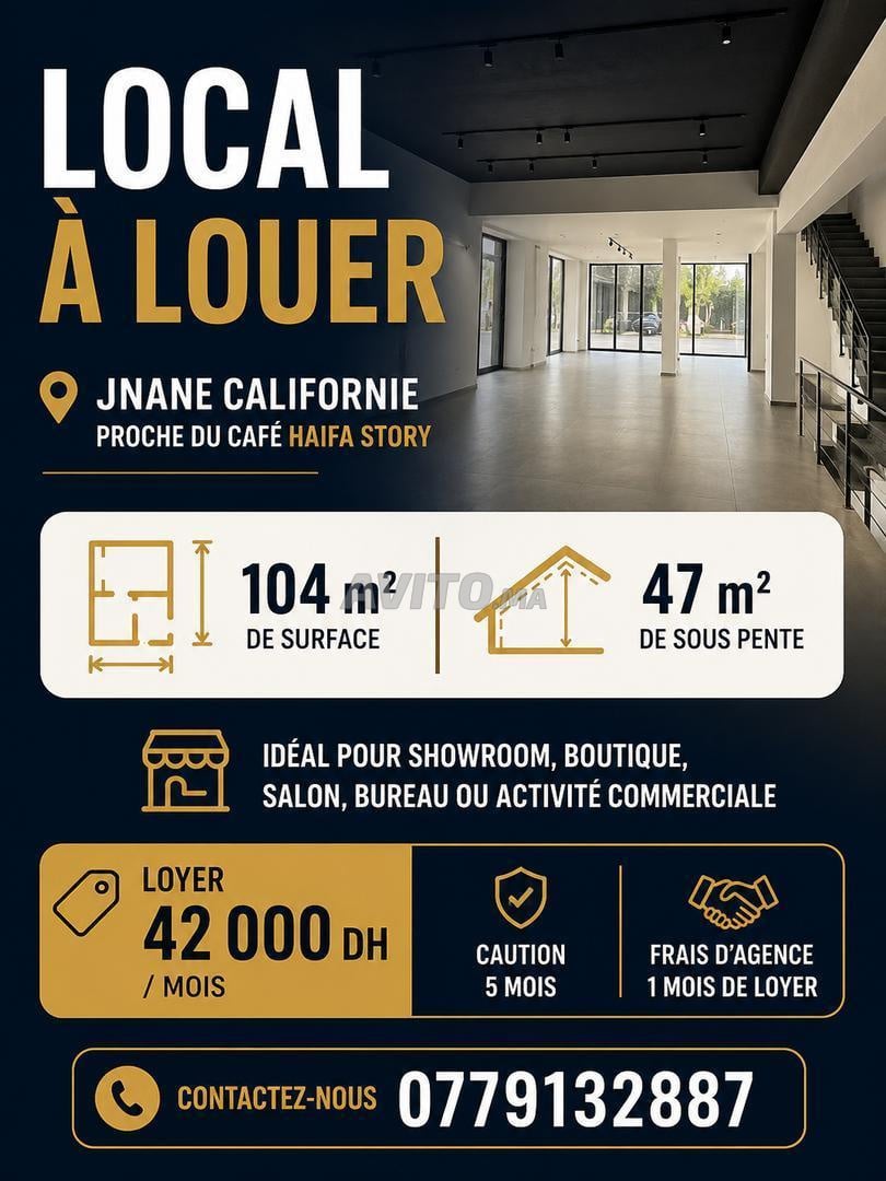 Local à louer sur Californie
