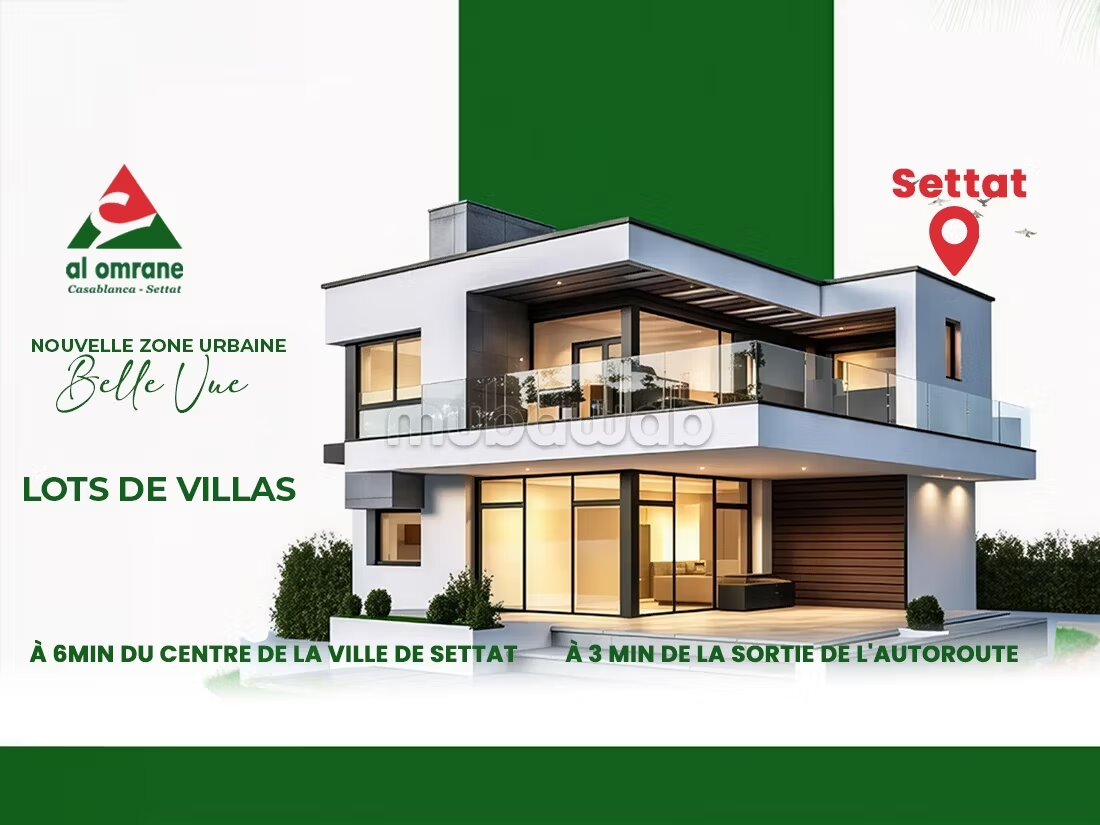 Très beau terrain pour villa à vendre à Settat