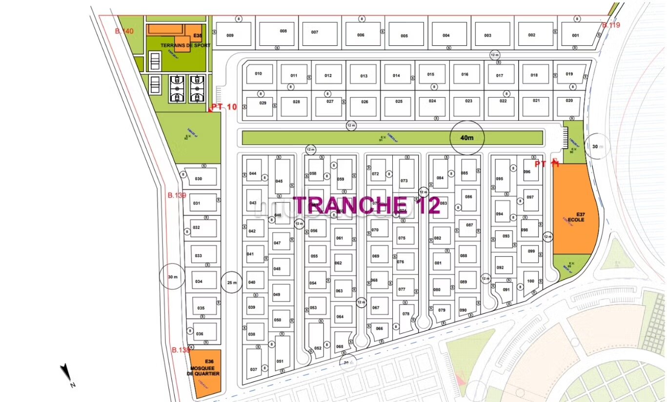 Terrain 900-2000 m² à vendre à Marrakech à Marrakech