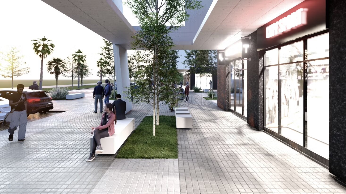 Local commercial en cours de construction