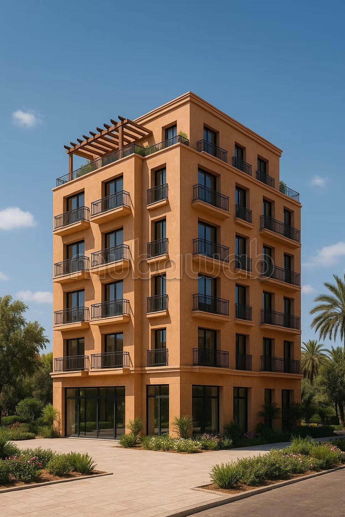 Vente terrain R5 à Guéliz.
Surface de 500 m²