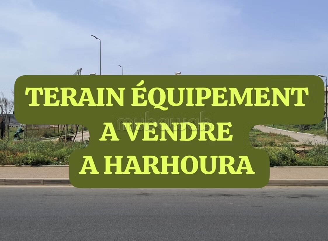 Terrain de 4000 m2 équipement à vendre à Harhoura