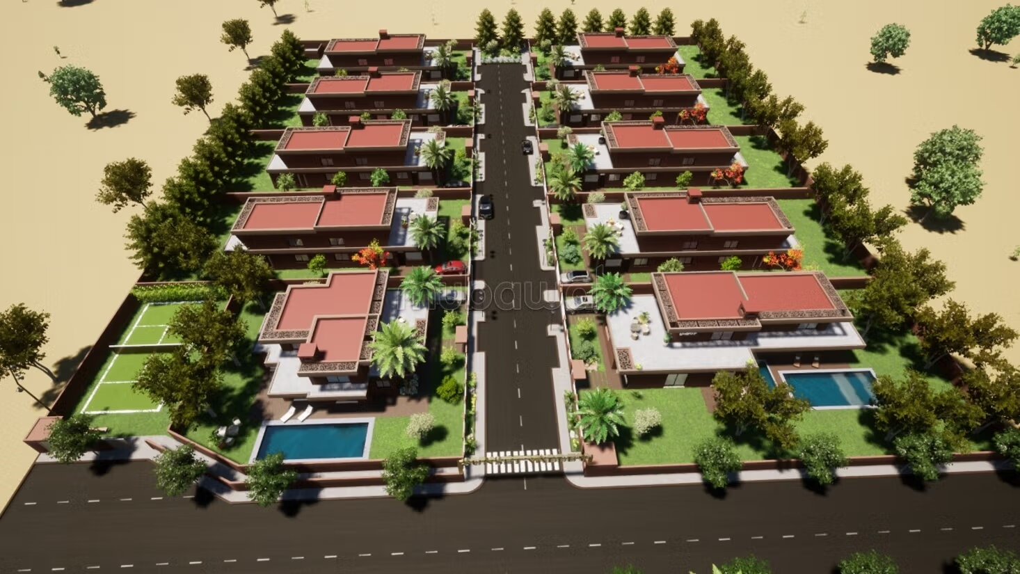 Très beau terrain de 1 hectare en vente zone SD1 
derrière l...