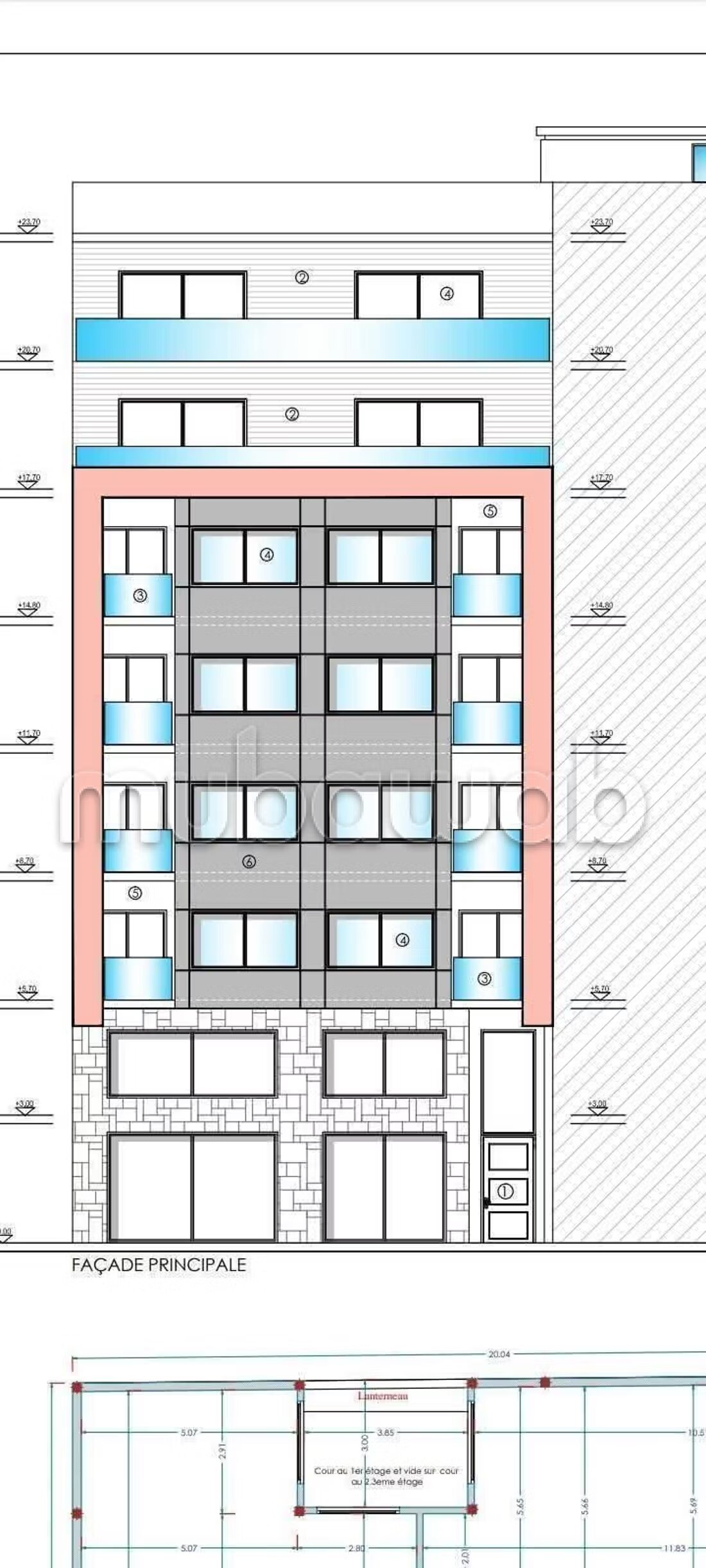 Bureaux en vente à Berkane. 
Surface de 76 m². 
Porte blindé...