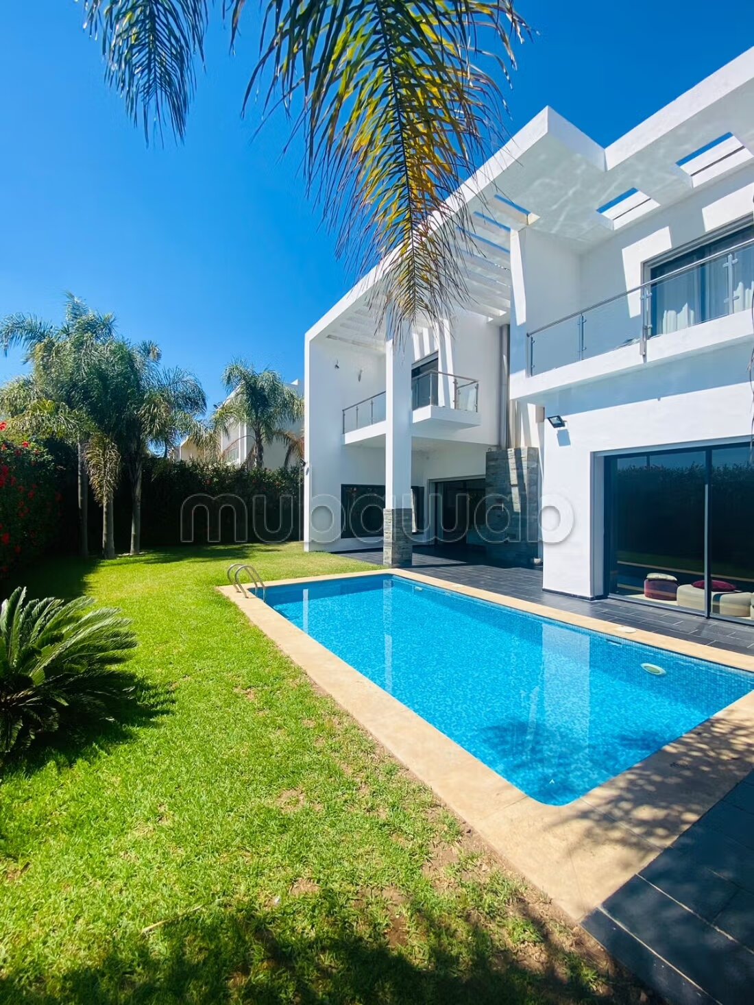 Emplacement villa haut bouskoura jardin piscine