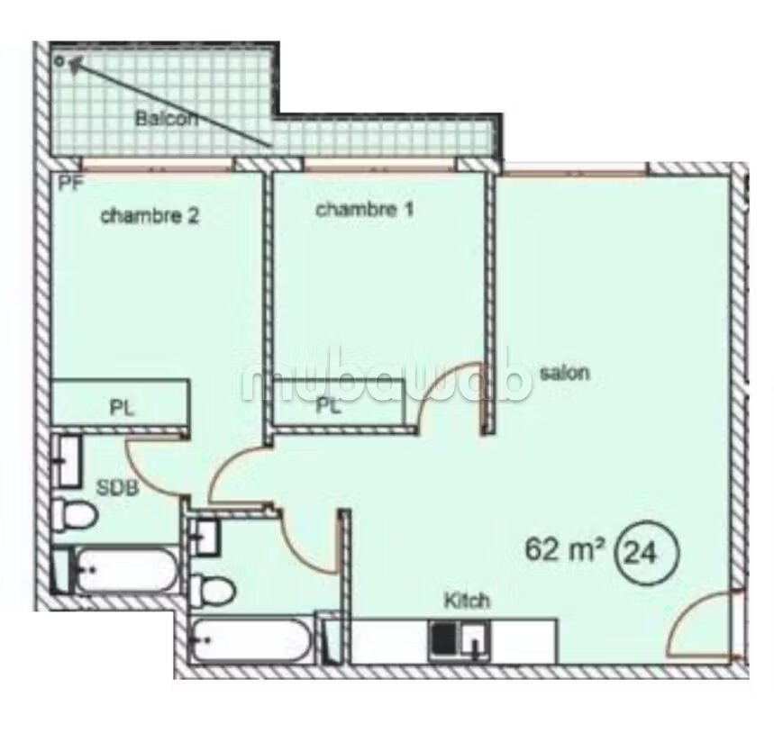 Appartement 62 m² à vendre à Casablanca (Roches Noires) — Photo 4