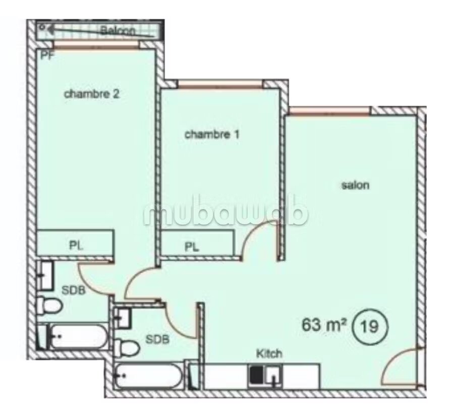 Appartement 62 m² à vendre à Casablanca (Roches Noires) — Photo 9