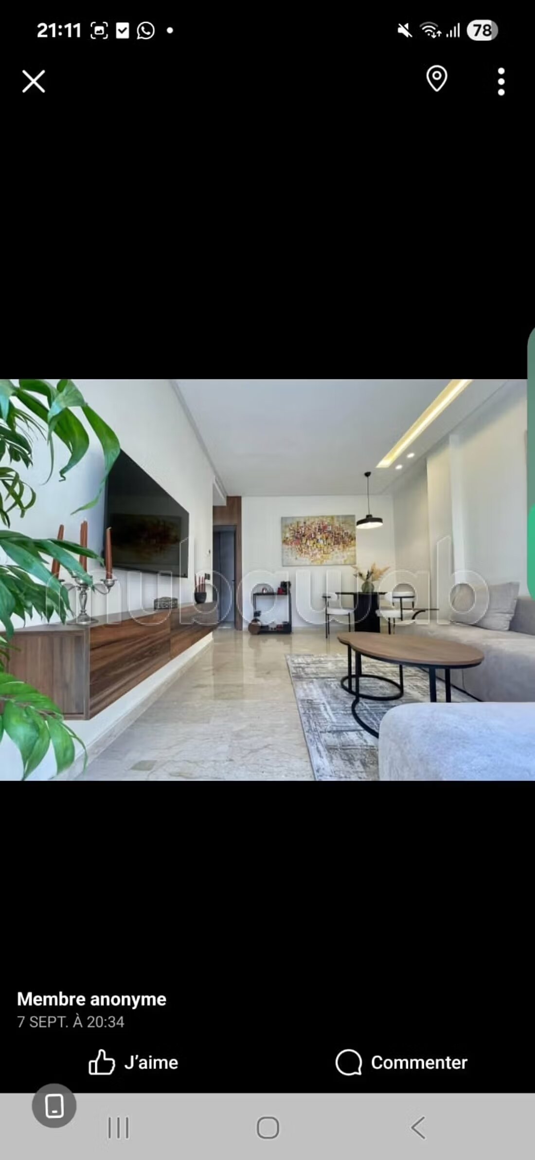 Studio meublé à louer à Casablanca — Photo 9