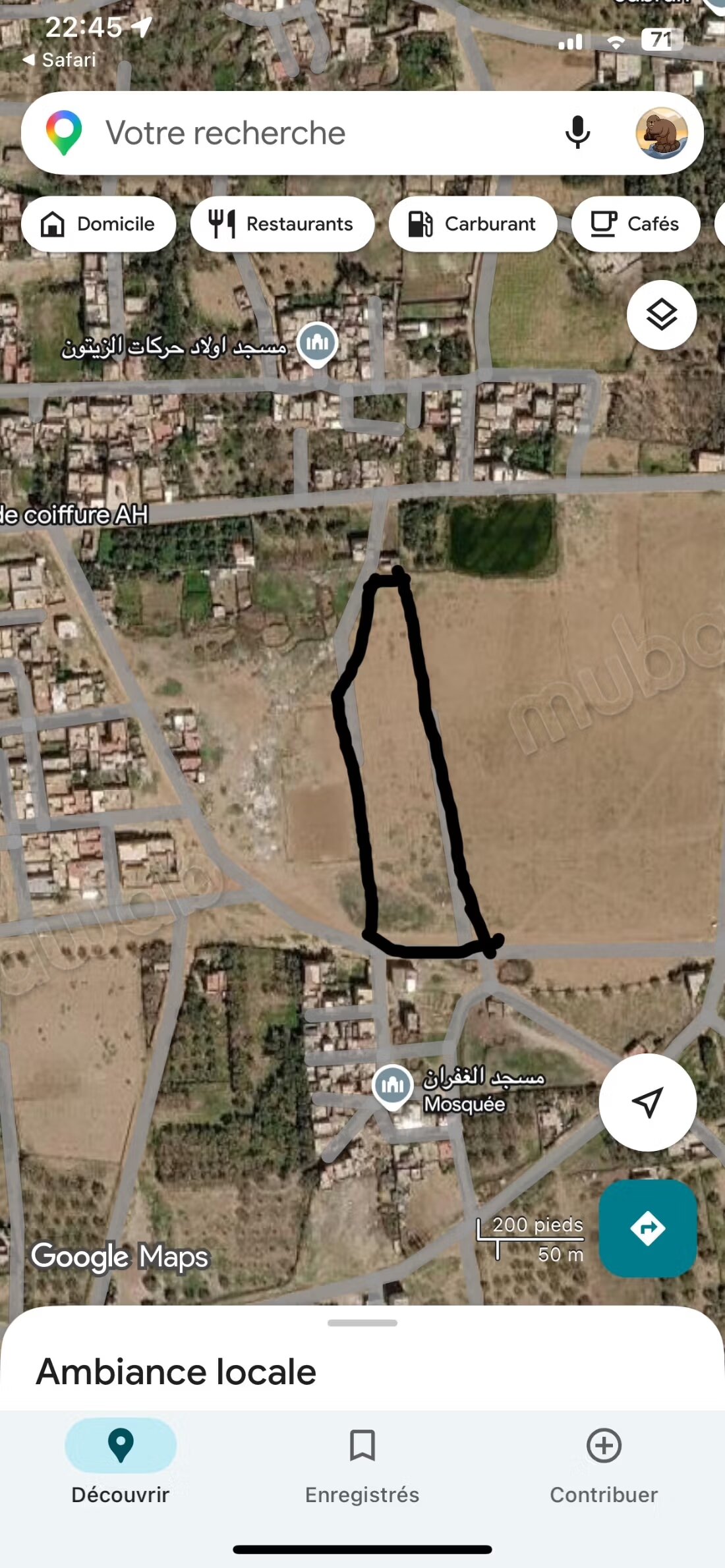 Terrain 2700 m² à vendre à Béni Mellal (Ouled Mbarek) à Béni Mellal