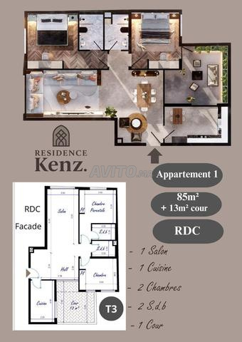 Appartement 98 m² à vendre à Kénitra (Residence Kenz) — Photo 2