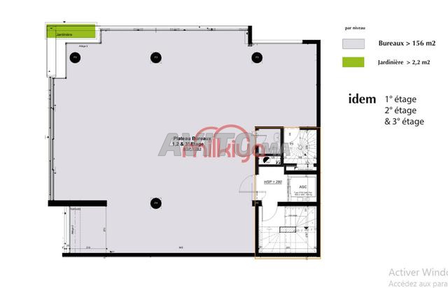 Bureau 312 m² à louer à Casablanca, Gauthier — Photo 3