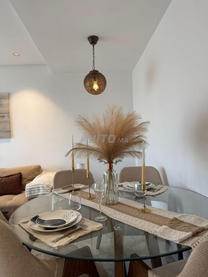 Furnished 2-room apartment with pool and gym for rent in Casablanca — Photo 7