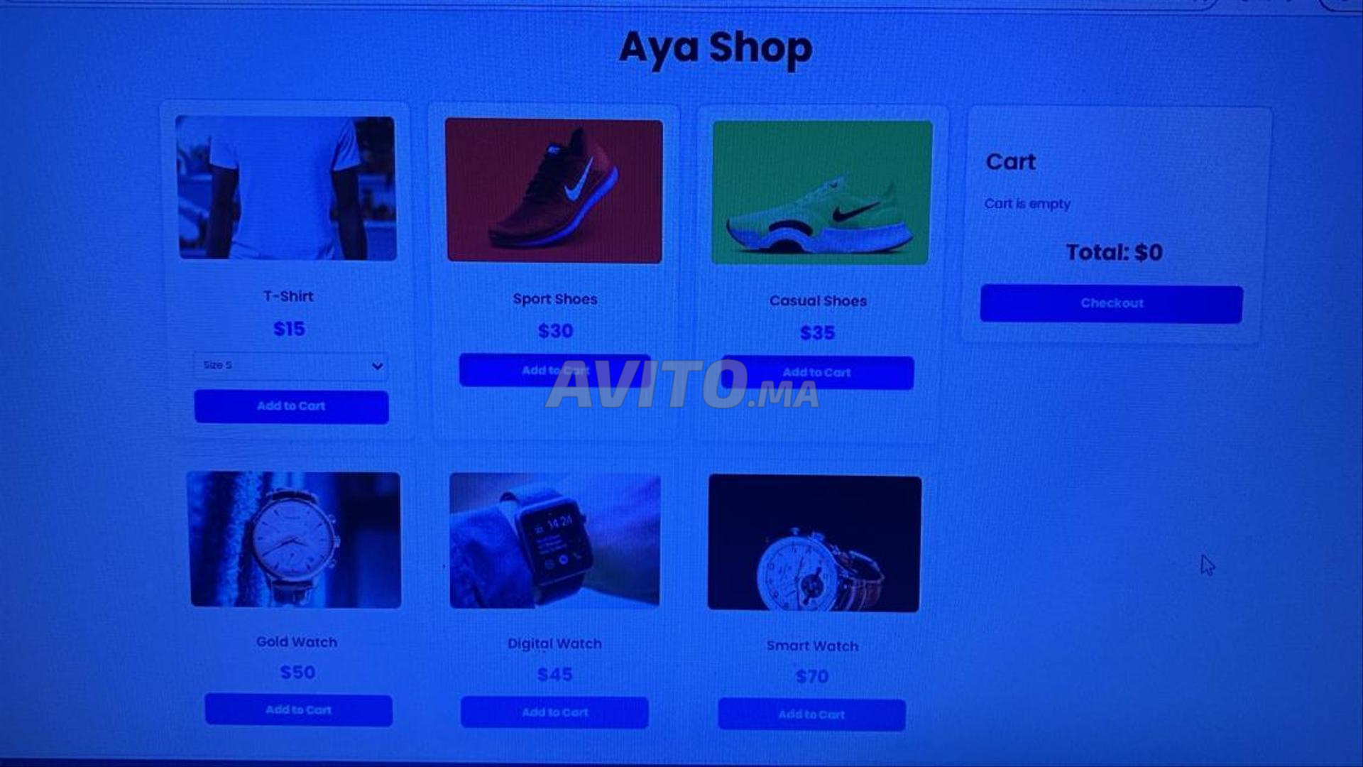 Site web prêt à vendre - Boutique Online Aya Shop