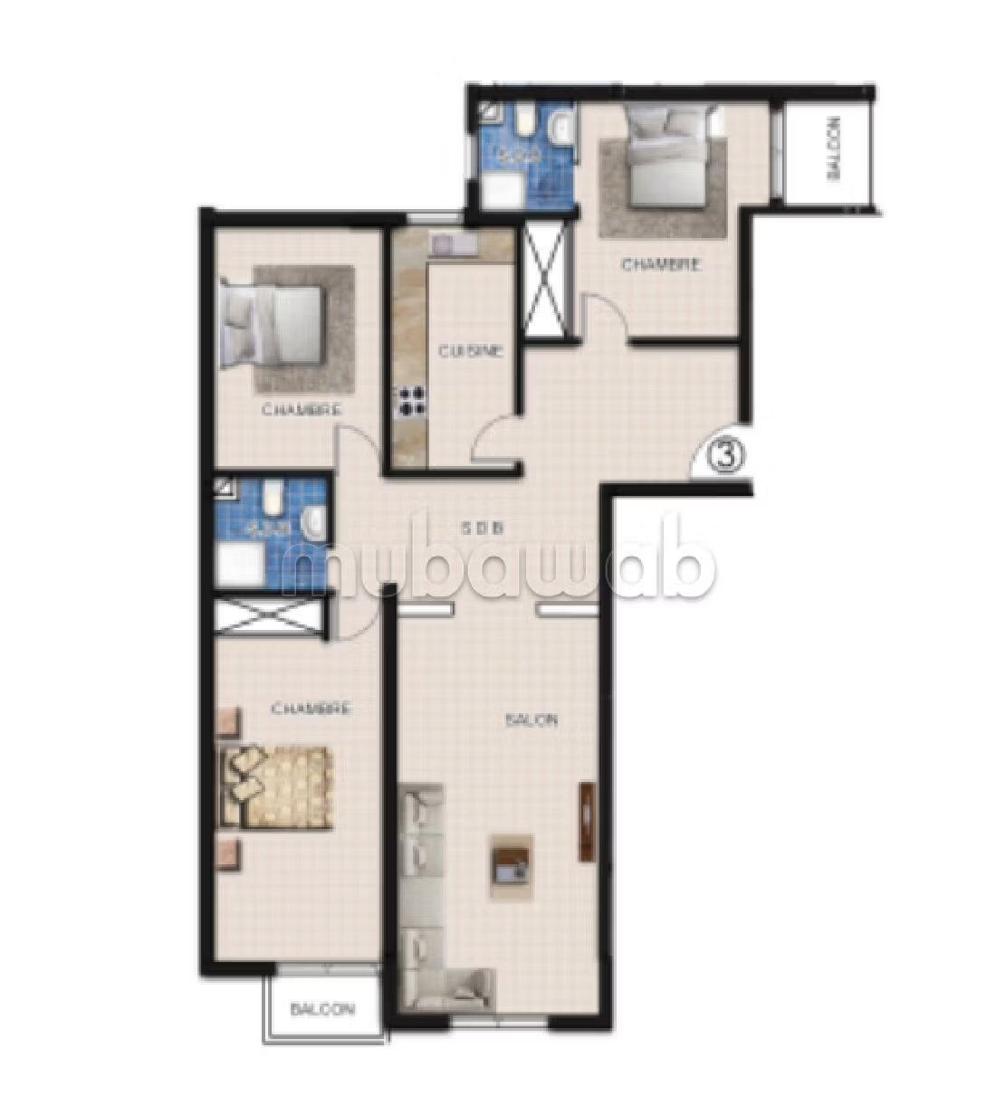 Apartment for sale in Martil, 67 m² — Photo 5