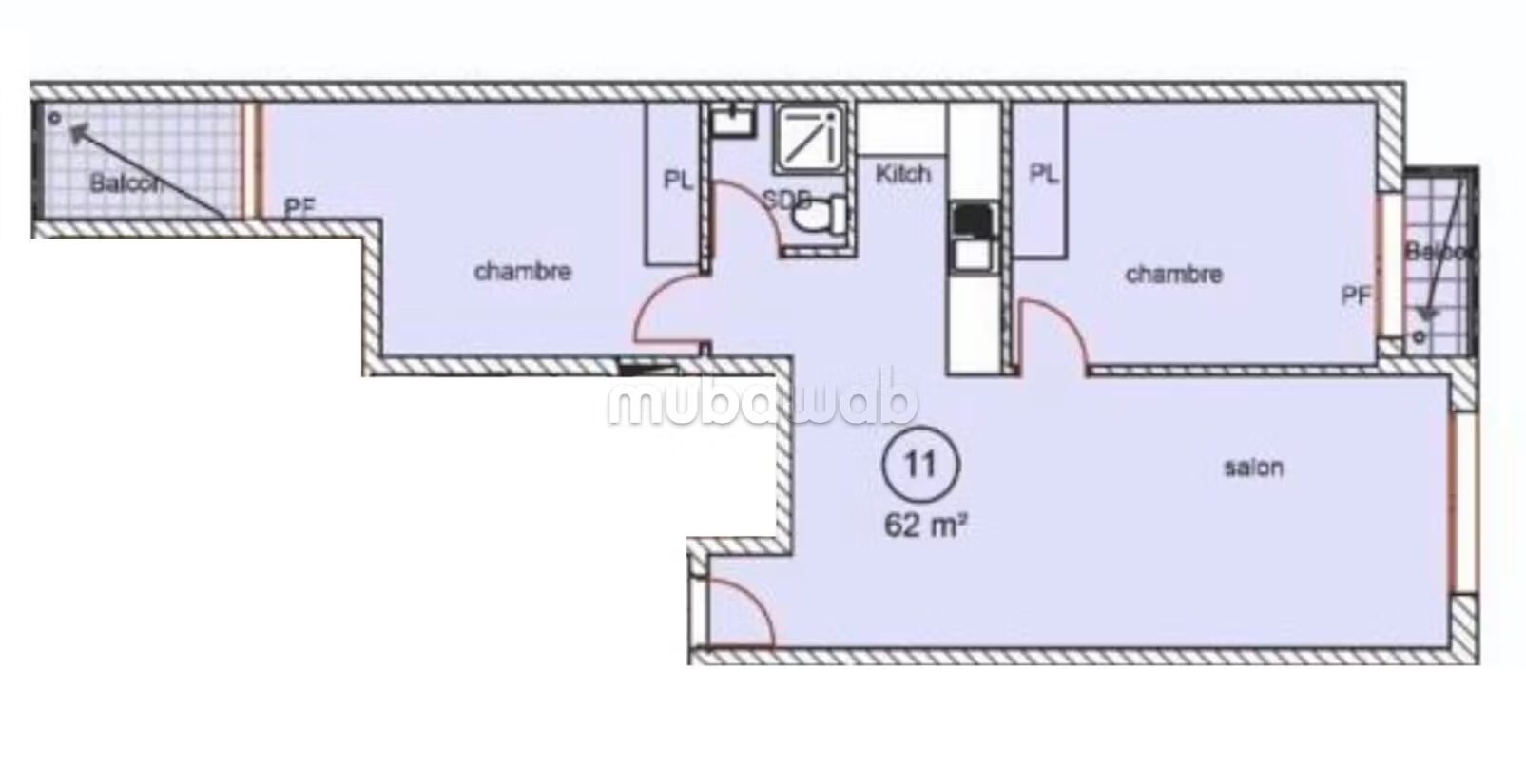 Appartement 62 m² à vendre à Casablanca (Roches Noires) — Photo 2