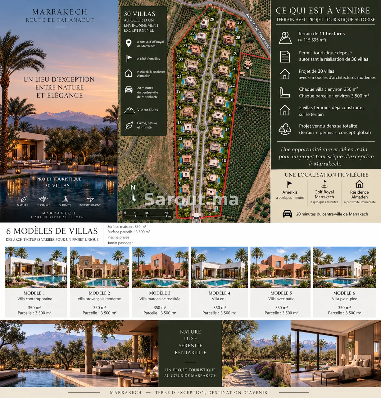 Projet touristique 30 villas 11hectares marrakech — Photo 2
